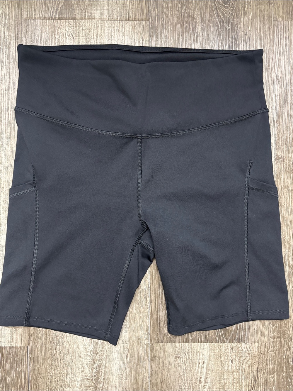 all in motion Black High-Rise Bike Shorts with Side Pockets